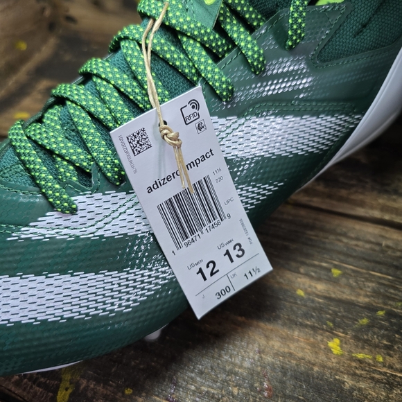 Men adidas adizero impact football cleats Green Apple size 12 if2458 Rare new‎ - Picture 8 of 8